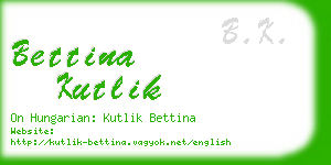 bettina kutlik business card